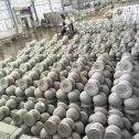 汕尾芝麻白圆球 石球 挡车球