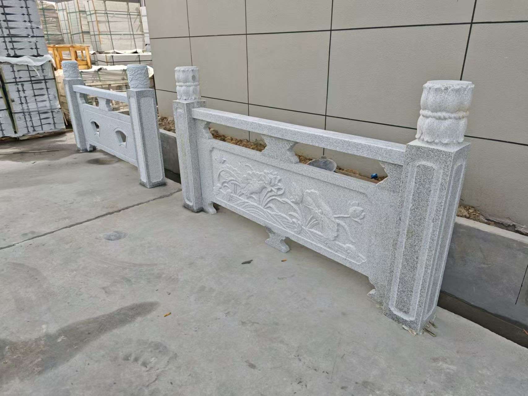 汕尾芝麻白河道栏杆 石材栏杆