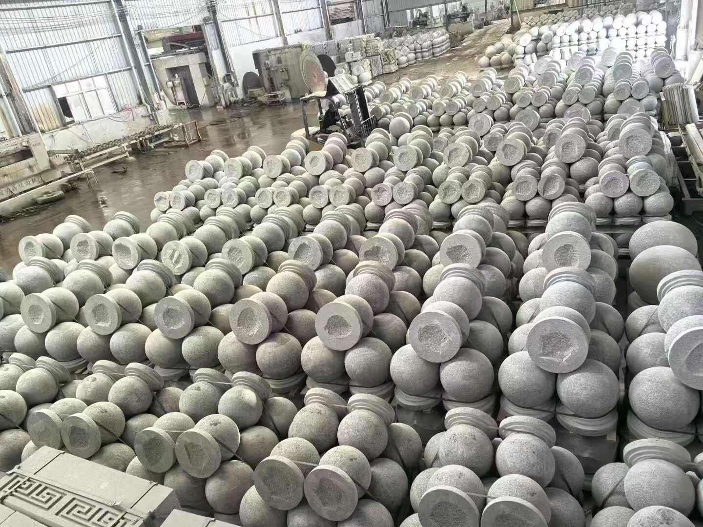 汕尾芝麻白圆球 石球 挡车球